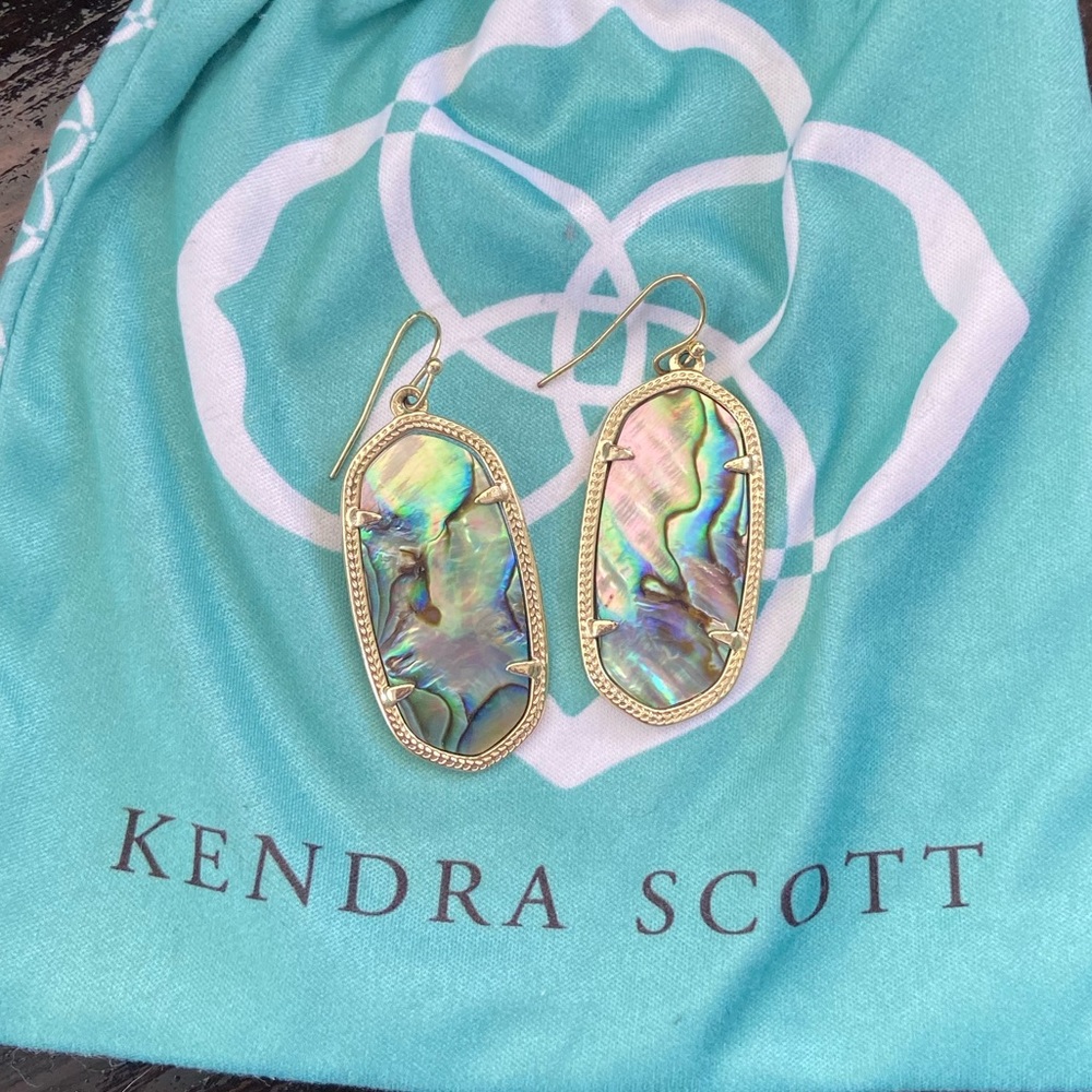 Kendra Scott abalone earrings